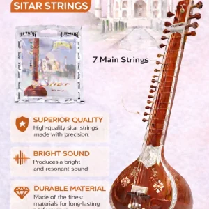 Acoustic SITAR WITH TARAFDAAR STRING SET 18 A6 Guitar String